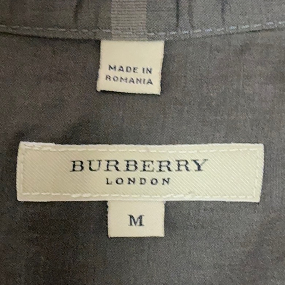 BURBERRY London Dress button down shift Silk cotton Plaid Olive green Fit: XS S - Picture 3 of 11